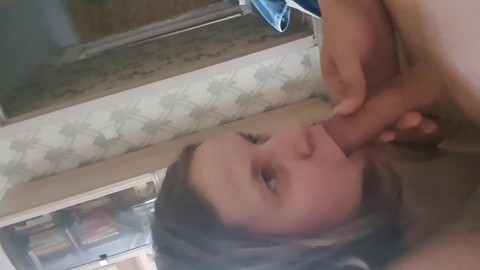 18 year old takes sperm in her mouth