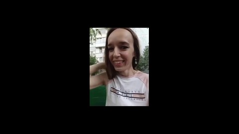 The girl sat on the bench and jerked off