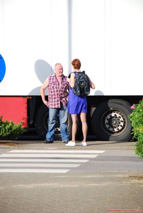 Older British lady picks up lorry driver and fucks him silly back at her place