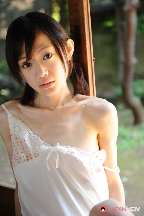 Tiny Japanese girl Aoba Itou models non nude in satin lingerie | Фото 10