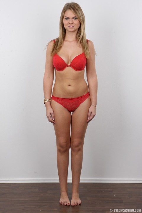 Appealing young amateur Dominika posing in various stages of undress | Фото 7
