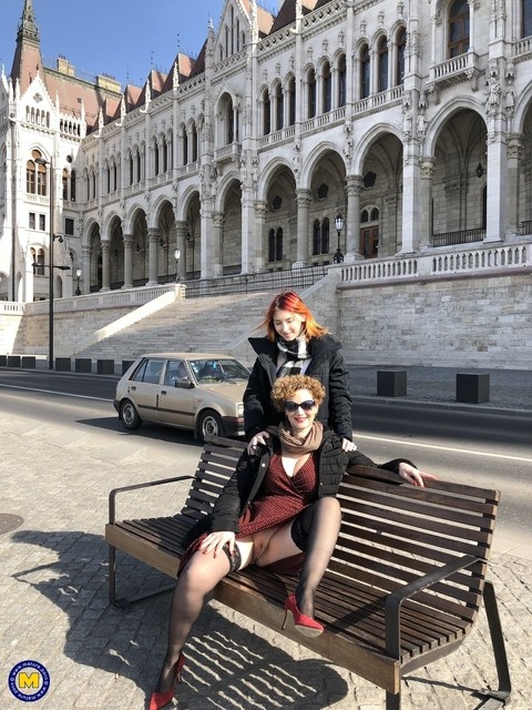 Redhead lesbian Elin Holm & mature brunette Merce having romantic date | Фото 10