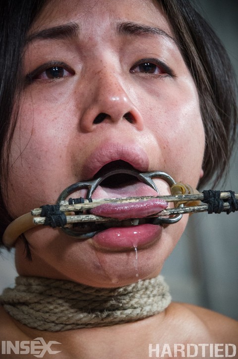 Asian girl Milcah Halili drools spit while restrained in a dungeon | Фото 6