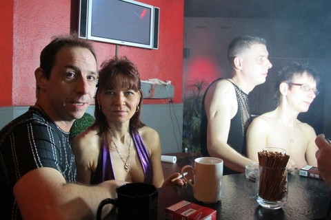 Skinny amateur German matures show their small titties in a bar | Фото 3