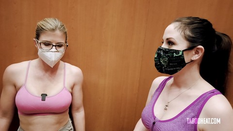 British women Cory Chase and Amiee Cambridge remove masks in order to have sex | Фото 9