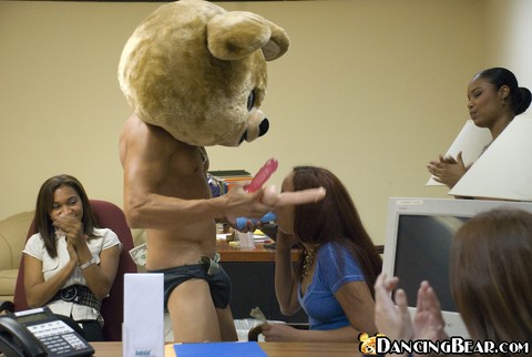 CFNM party with non nude ladies and a stunning stripper in a bear hat | Фото 2