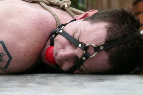 Sexy dominatrix Isis Love fucks her bound ball gagged slave with a strapon  | Фото 7