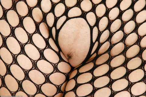 Amateur Latina chick Misty striking sexy solo poses in mesh bodystocking | Фото 2