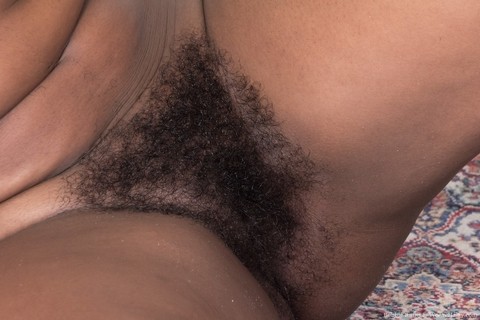 Big nippled hot ebony Bobbie Rains spreads naked to show her hairy pussy | Фото 10