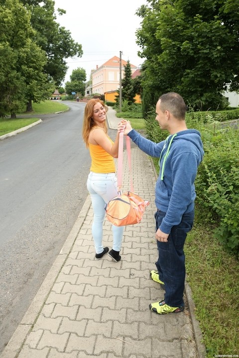 Hot young Euro couple sneak off to get their jollies in a secret fuck place | Фото 1