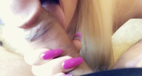 Blonde babe Bad Girl Natasha licks and sucks a fat dick in a close up POV BJ | Фото 4