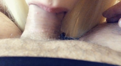 Blonde babe Bad Girl Natasha licks and sucks a fat dick in a close up POV BJ | Фото 9